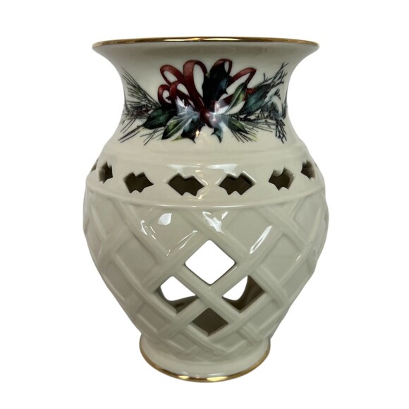 Lenox Catherine McClug Porcelain Winter Greetings Christmas Fragrance Warmer - Picture 2 of 9